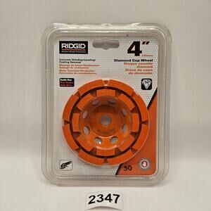 RIDGID AWD40 4" DIAMOND DOUBLE ROW CUP WHEEL NWT